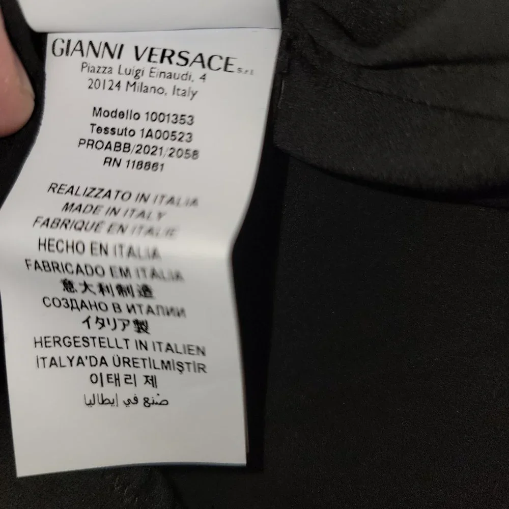 Versace Black Safety Pin Bodysuit, Size 44 - Picture 7 of 7